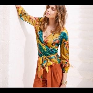 Sezane Anya Wrap Blouse in Amazon